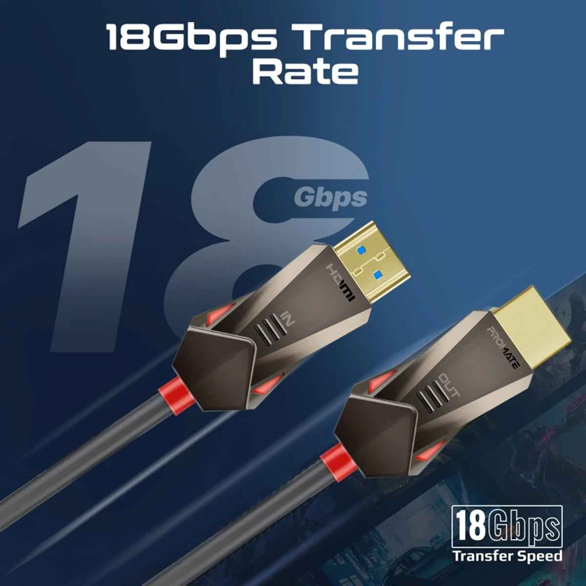 Promate 15m HDMI Cable with 4K@60Hz and Ethernet Support - Black Promate 15m HDMI Cable with 4K@60Hz and Ethernet Support - Black