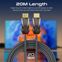 Promate ProLink4K60 20M HDMI Cable 4K 3D 5m Slim Design -  Black