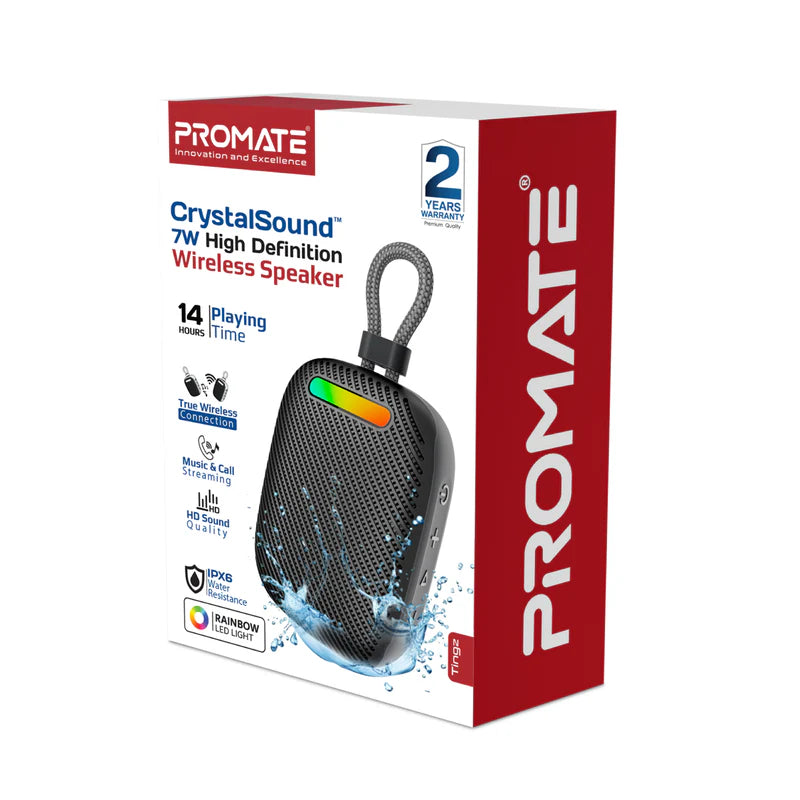Promate Tingz CrystalSound™ 7W High-Definition Wireless Speaker