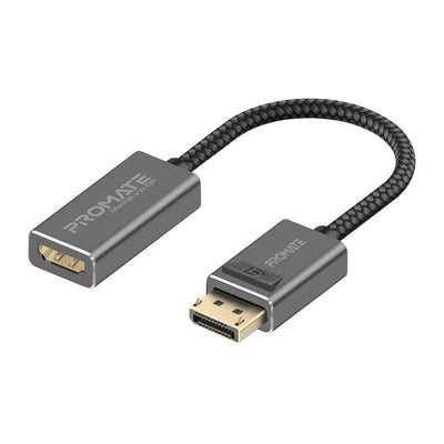 Promate DisplayPort to HDMI Adapter 4K@60Hz Clarity - Grey