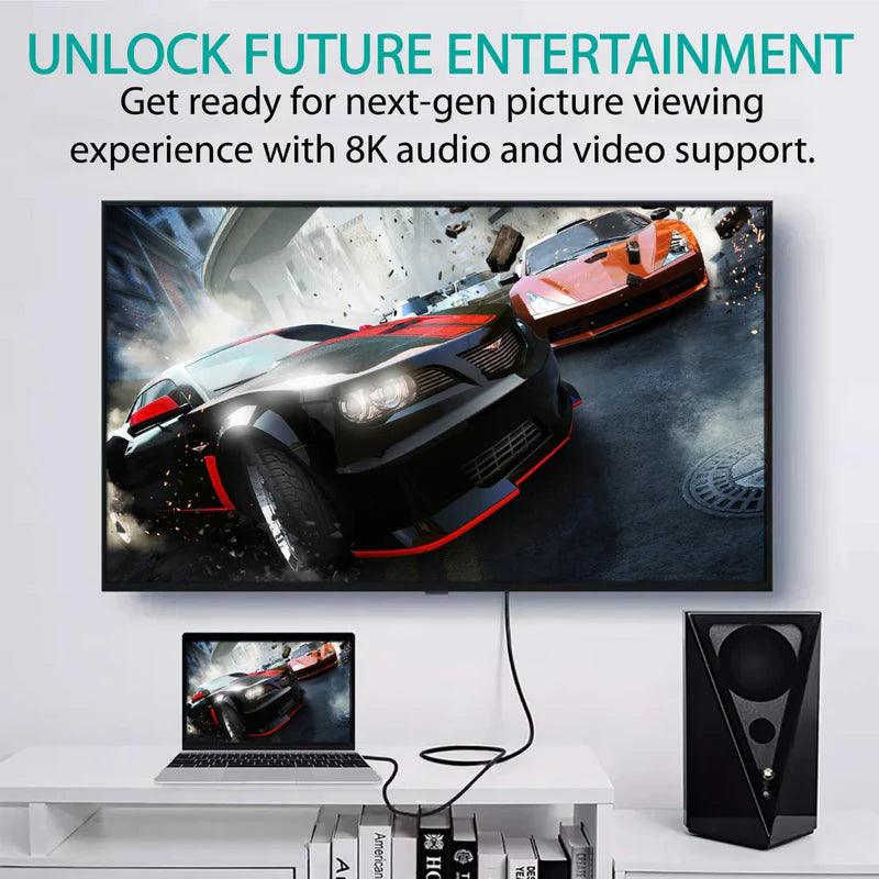 Promate High Definition HDMI Cable 8K Clarity & 48Gbps 