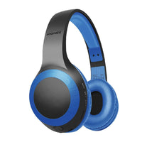 Promate LaBoca Wireless Headphones with Deep Bass & Comfort - Blue