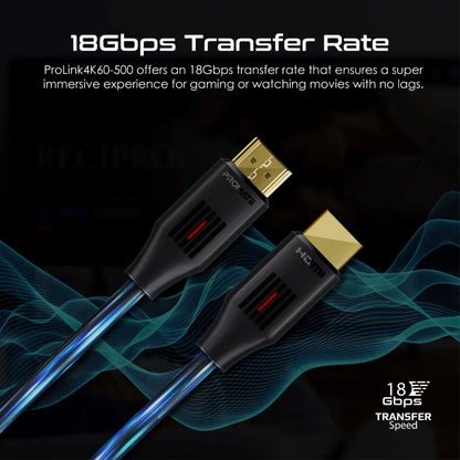 Promate ProLink4K60 150 HDMI Cable 4K@60Hz 1.5m Slim Design