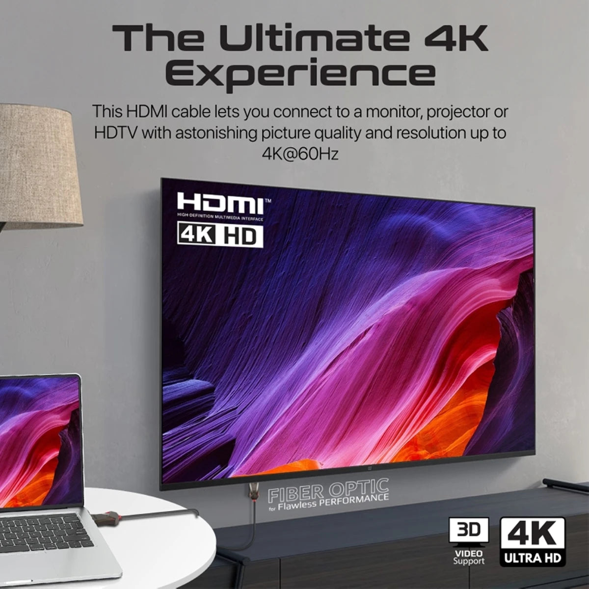 Promate ProLink4K60 20M HDMI Cable 4K 3D 5m Slim Design - Black Promate ProLink4K60 20M HDMI Cable 4K 3D 5m Slim Design - Black
