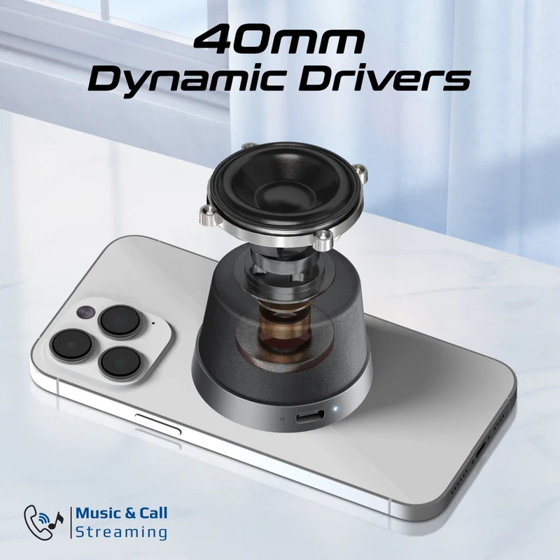 Promate Punch High-Fidelity Mini Bluetooth Speaker with MagSafe Compatible Base