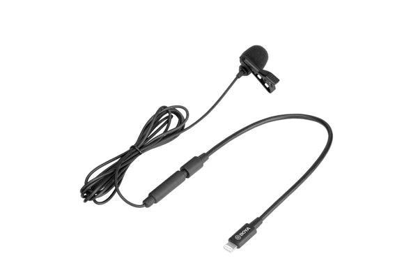 BOYA BY-M2 Lavalier Mic for iPhone – Clip-on Lightning Mic BOYA BY-M2 Lavalier Mic for iPhone – Clip-on Lightning Mic