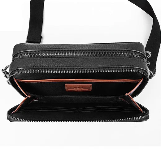 WiWU Master Genuine Leather Fingerprint Lock Crossbody Bag