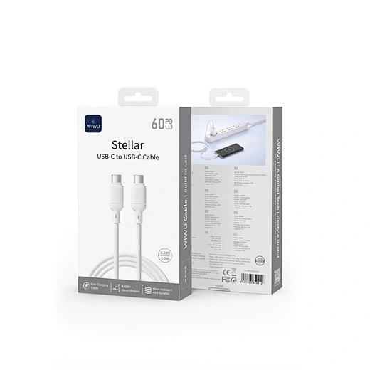 كيبل WiWU Stellar USB‑C إلى USB‑C 1M Wi‑C090