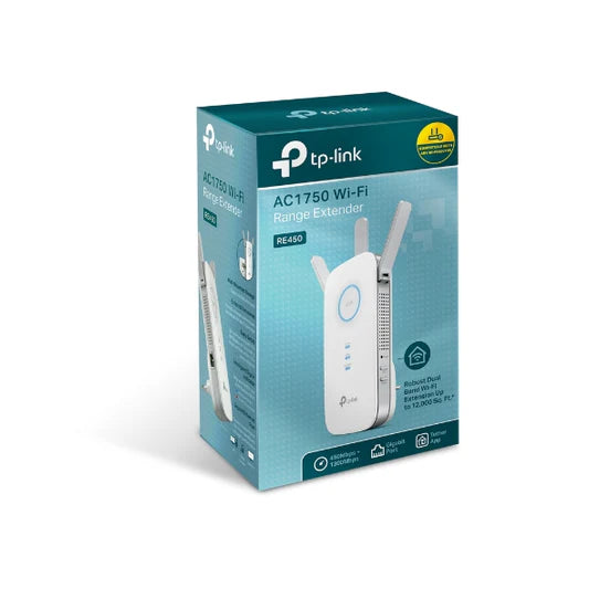 TP-Link RE450 AC1750 Dual Band WiFi Range Extender | 1750Mbps | 3 Antennas | Gigabit