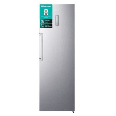 Hisense RL3N484NAI 355L Upright Refrigerator Silver - Front View No Frost