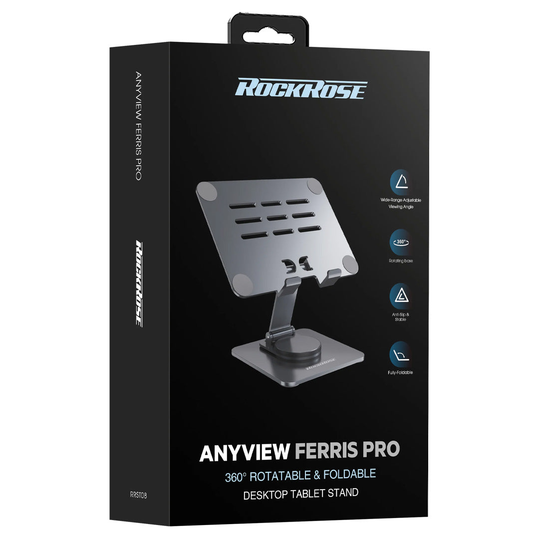 Rockrose Anyview Ferris Pro 360° Rotatable and Foldable Desktop Tablet Stand