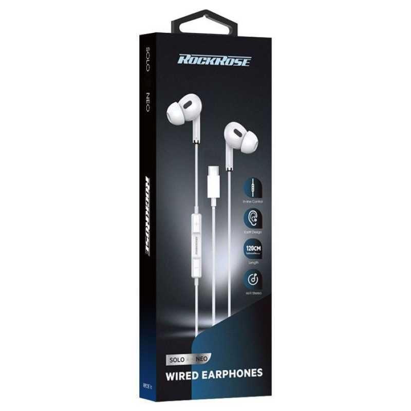 RockRose 3.5mm In Ear Earphones Clear Sound & Comfort - White RockRose 3.5mm In Ear Earphones Clear Sound & Comfort - White
