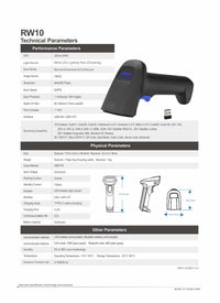 SUNLUX 2D Wireless Barcode Scanner – Up to 100m Transmission