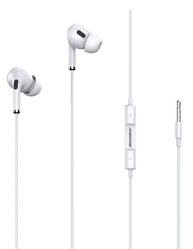 RockRose 3.5mm In Ear Earphones Clear Sound & Comfort - White RockRose 3.5mm In Ear Earphones Clear Sound & Comfort - White