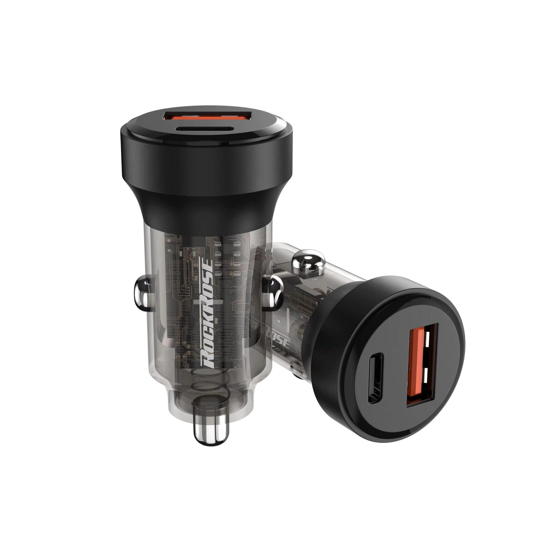 RockRose Ranger PQ Pro 30W Dual Port Car Charger PD & QC 3.0 - Black RockRose Ranger PQ Pro 30W Dual Port Car Charger PD & QC 3.0 - Black