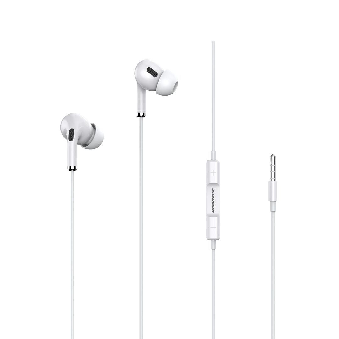RockRose Solo MC Neo Wired Headphones with 3.5mm Jack - White