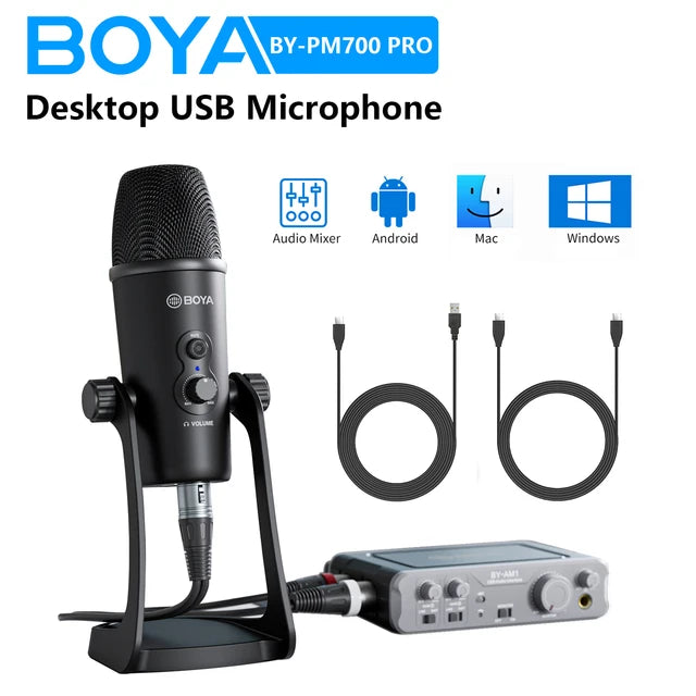 BOYA USB Condenser Microphone - Black BOYA USB Condenser Microphone - Black
