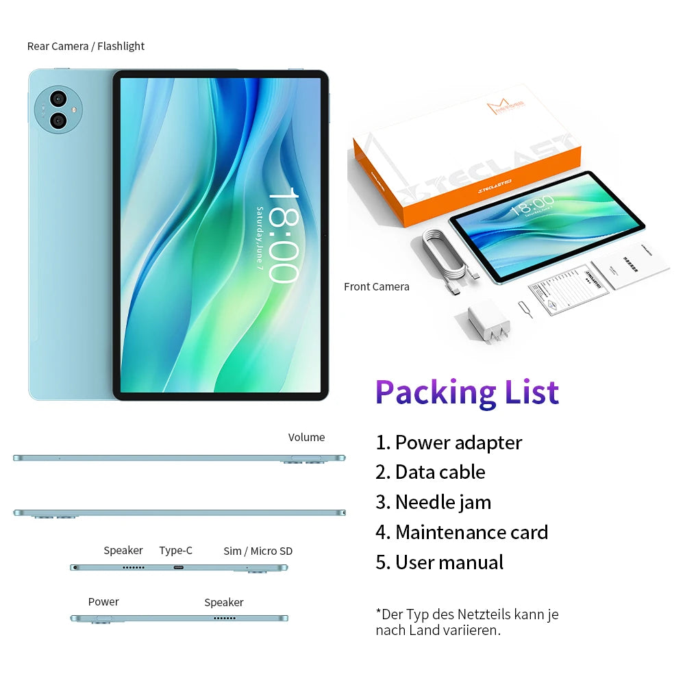 TECLAST Tablet P-50 4G – Complete Bundle