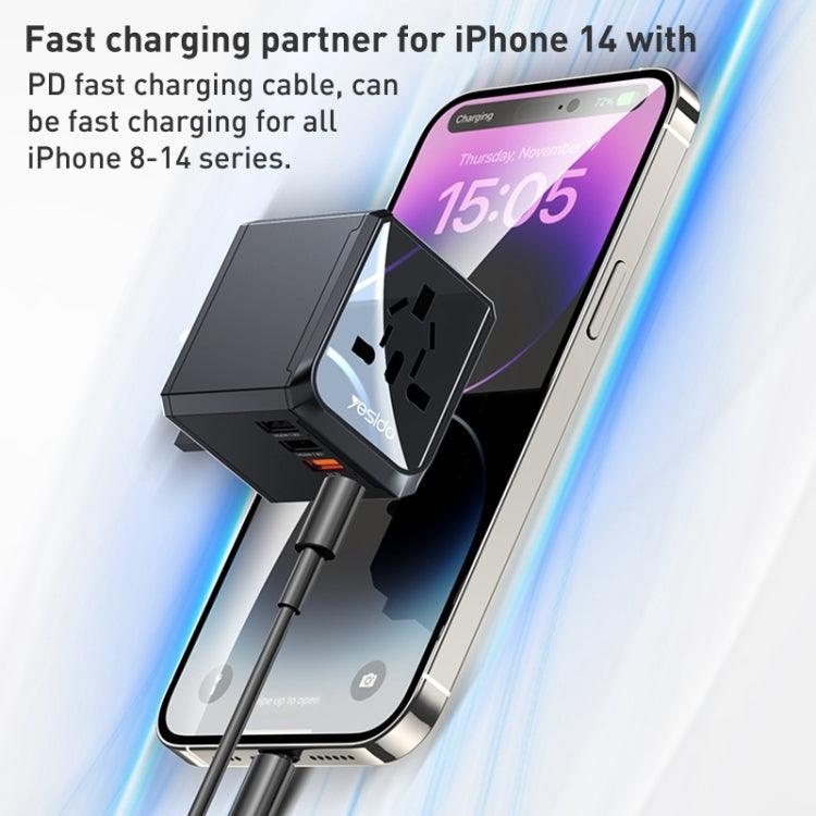 Yesido Universal Travel Adapter 20W USB & Type C Charger - Black Yesido Universal Travel Adapter 20W USB & Type C Charger - Black