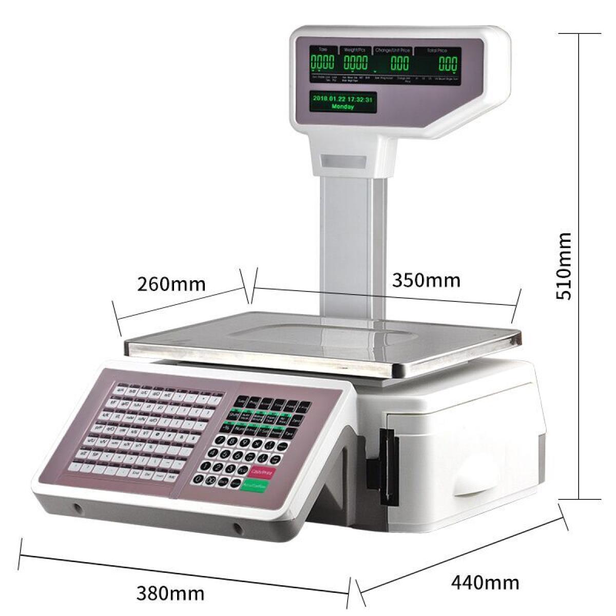 NVK Electronic Barcode Label Scale with Receipt Printer NVK Electronic Barcode Label Scale with Receipt Printer