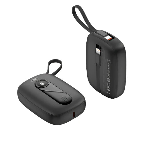XO Mini Power Bank – Built-in Cable, Multi-Color, Compact XO Mini Power Bank – Built-in Cable, Multi-Color, Compact