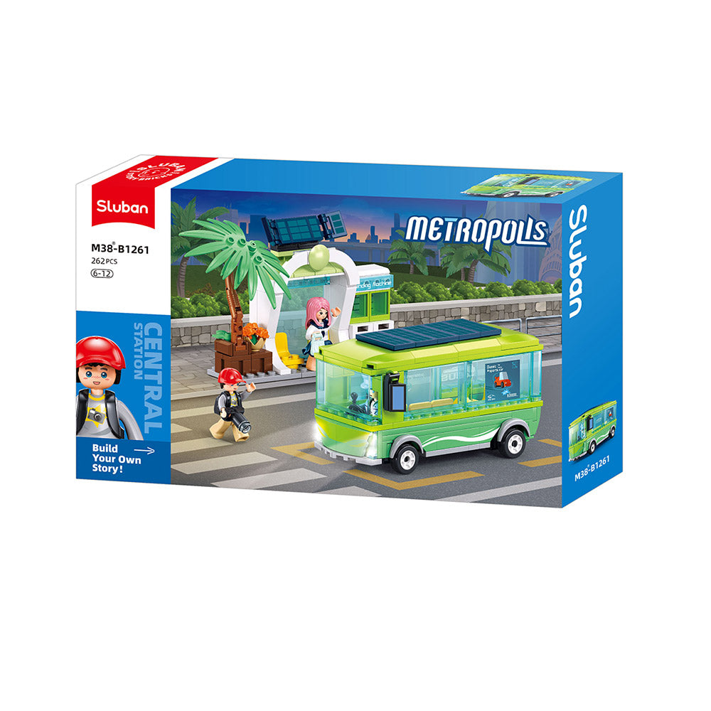 Sluban Metropolis Electric Bus Building Set M38-B1261 | 239 Pieces