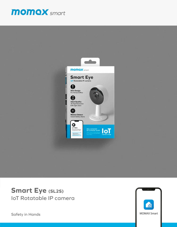 Momax Smart Eye IoT Rotatable IP Camera - White