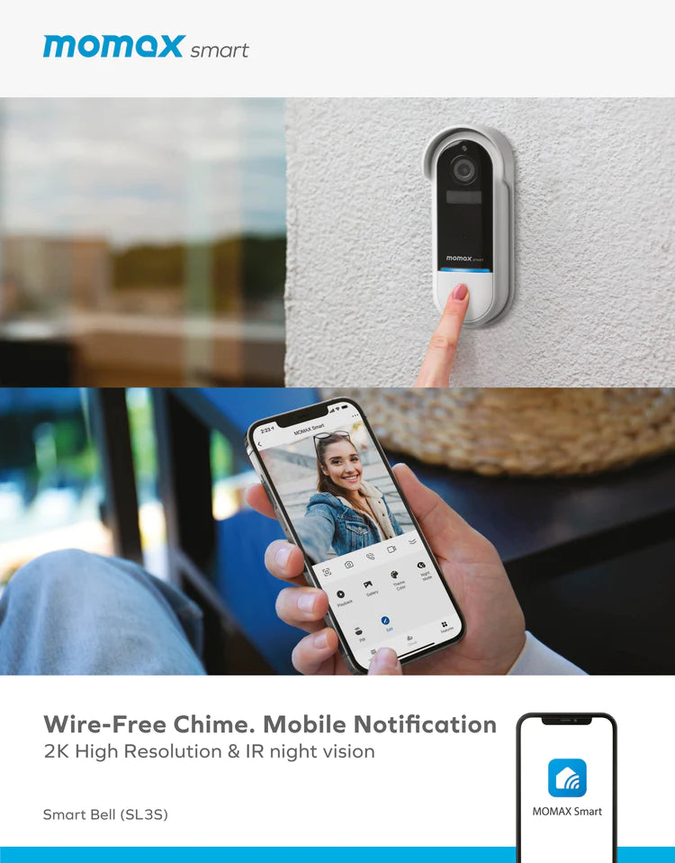 Momax Smart Bell IoT IP Camera Doorbell