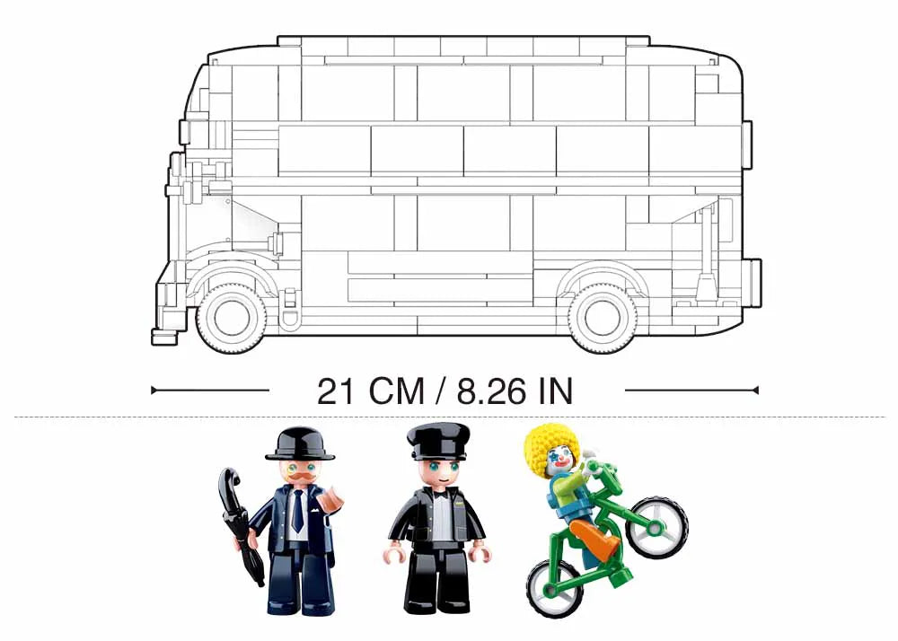 مجموعة Sluban حافلة لندن الحمراء بطابقين - M38-B0708