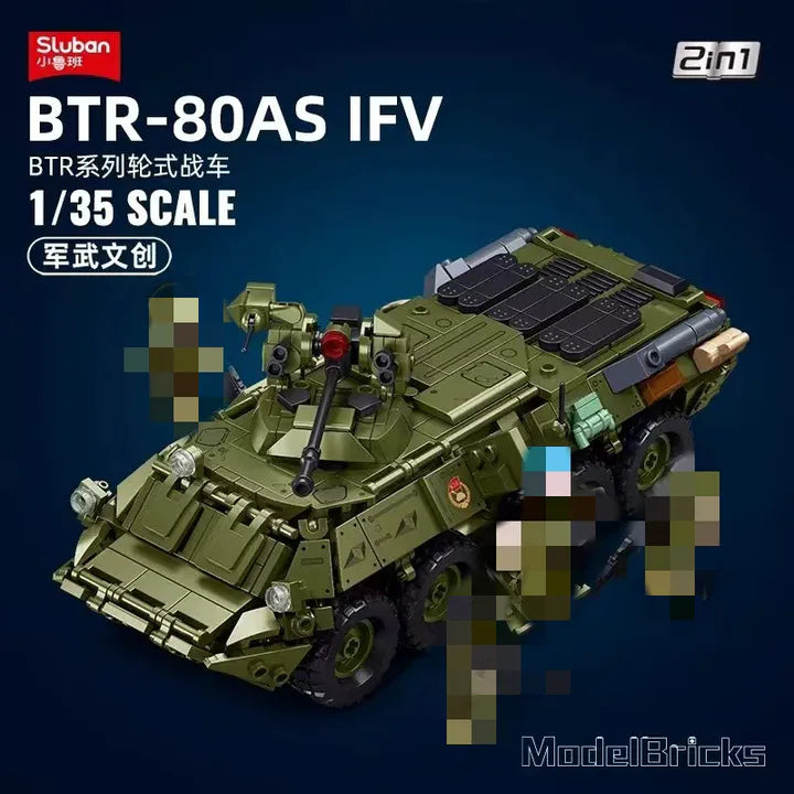 دبابة BTR-80AS Sluban 1:35 | 619 قطعة تركيب