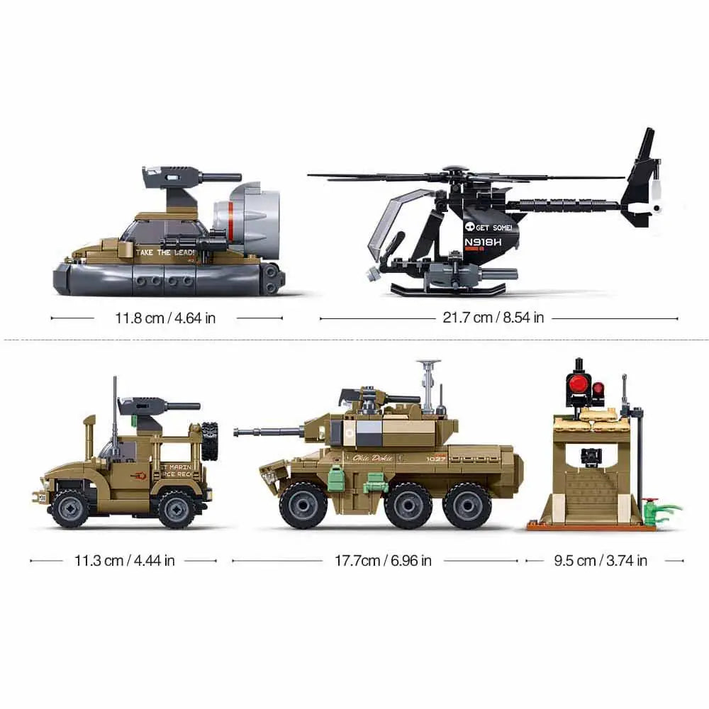 Sluban Joint Assault A العسكرية | 744 قطعة بناء