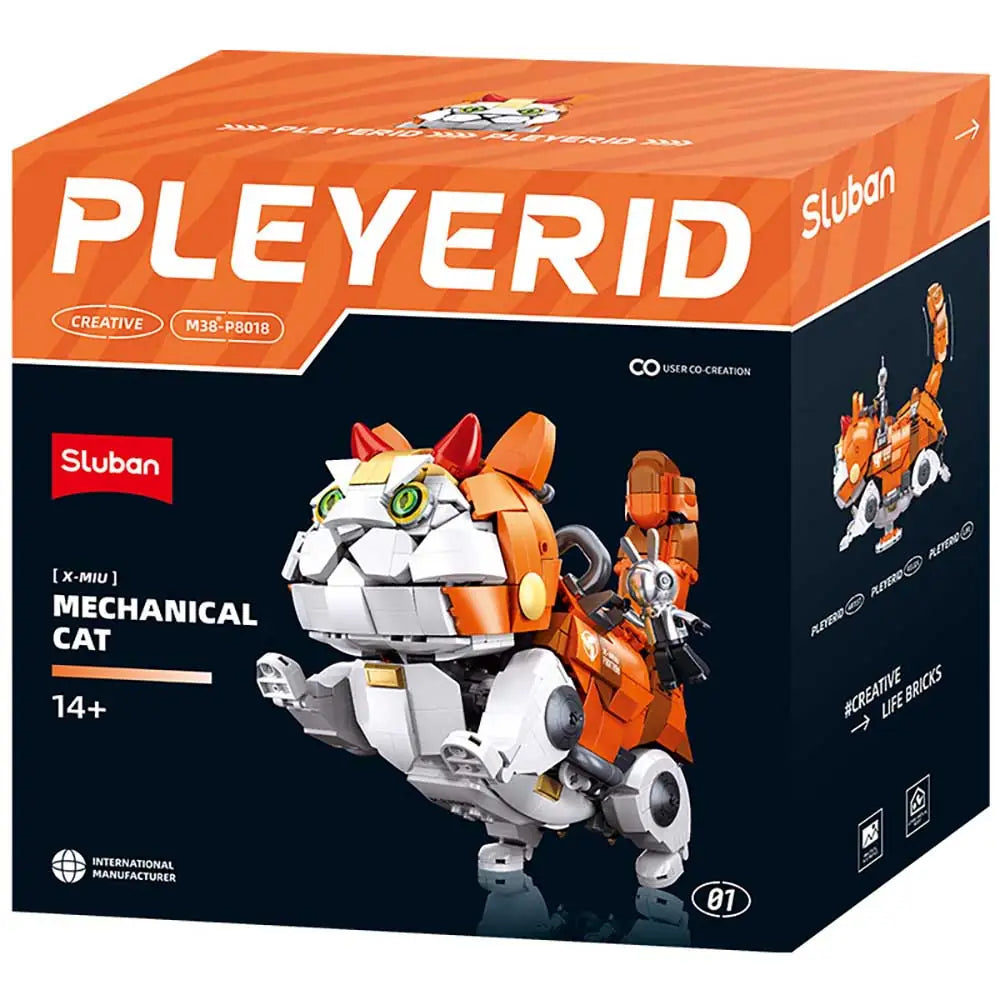 Sluban Pleyerid Mechanical Cat Orange Building Set M38-P8018 | STEM Toy