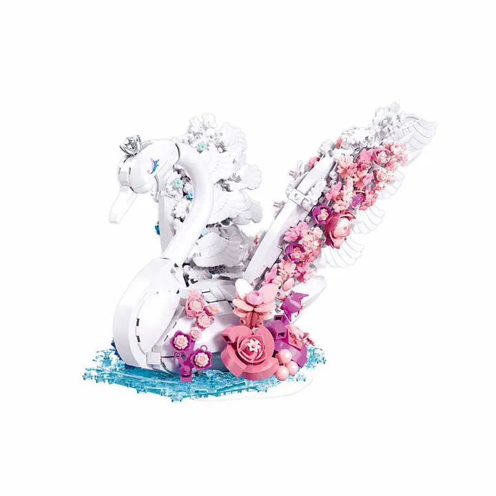 Sluban Swan Flower Bouquet Building Set with LED Lights - 932 Pieces