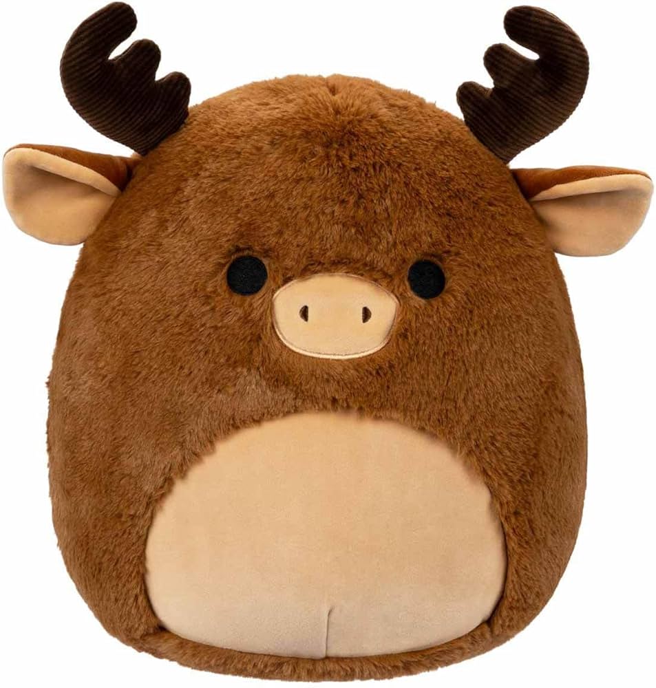 SQUISHMALLOWS PLUSH 12 INCH FUZZAMALLOW MAURICE MOOSE - Brown SQUISHMALLOWS PLUSH 12 INCH FUZZAMALLOW MAURICE MOOSE - Brown