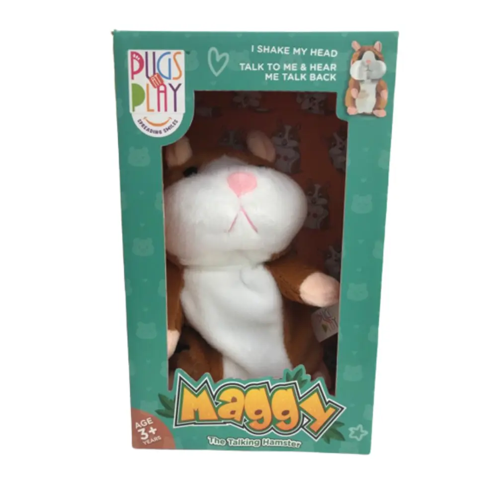 دمية Pugs At Play Maggy - تفاعلية بصوت تعمل بالبطارية 7 بوصة