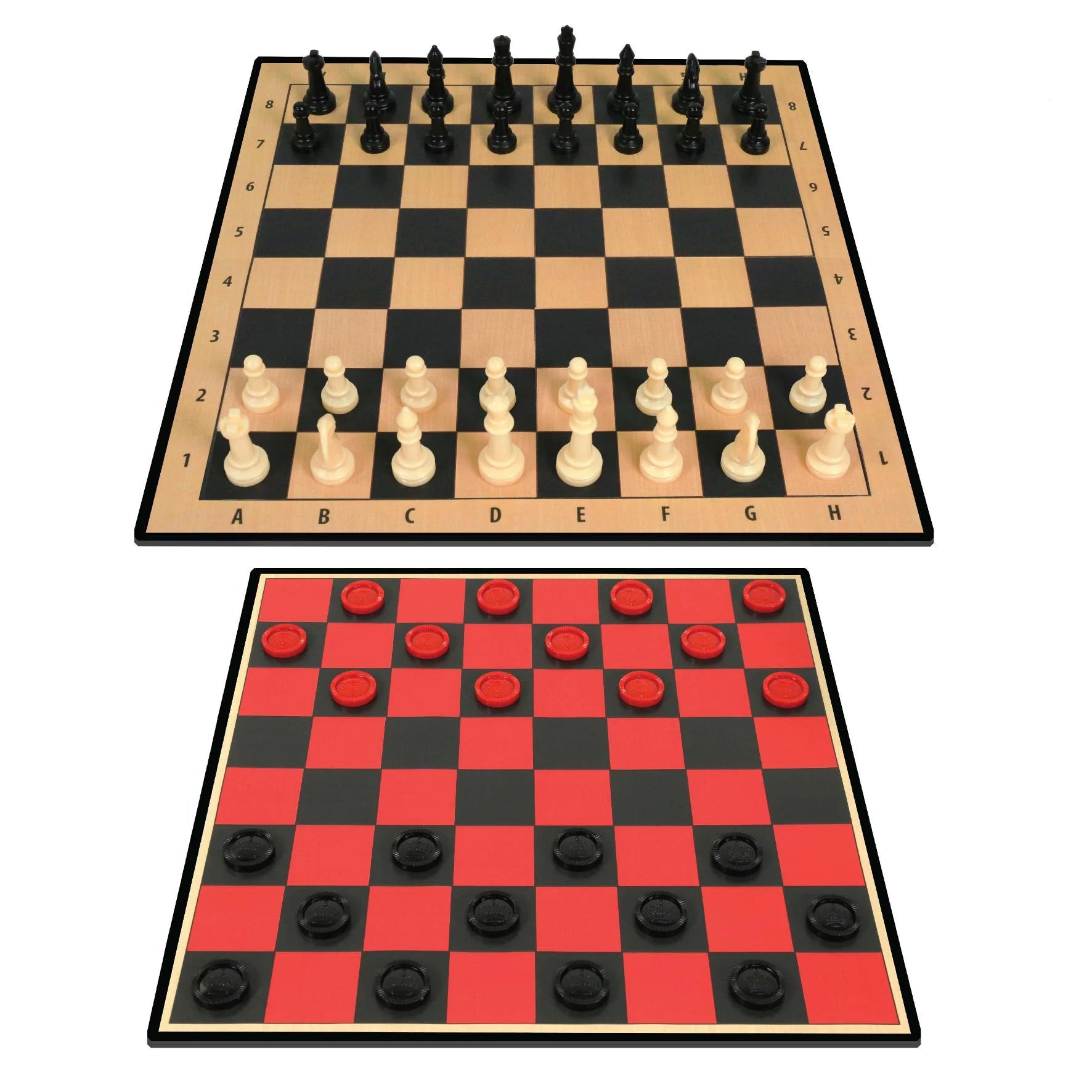 Ambassador Classic Games – 2 in 1 Chess & Checkers (Basic)