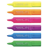 Staedtler Textsurfer Classic Highlighters – Assorted Rainbow 6-Pack | Smudge-Free Chisel Nib