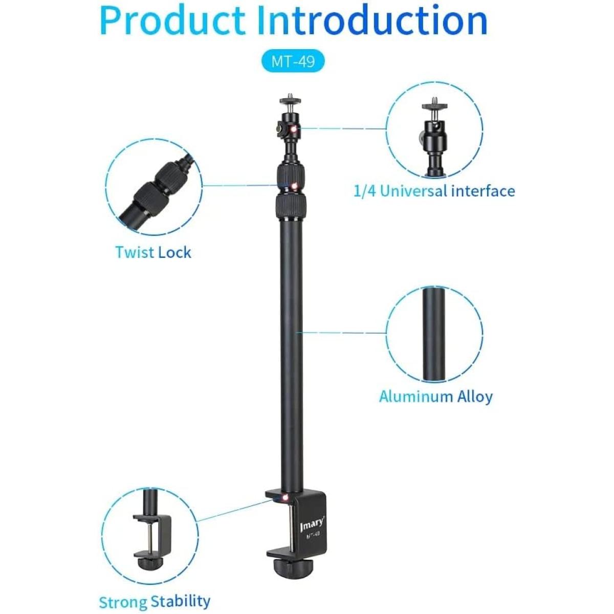 Jmary MT-49 Adjustable Desk Tripod Stand – Sturdy & Lightweight Jmary MT-49 Adjustable Desk Tripod Stand – Sturdy & Lightweight