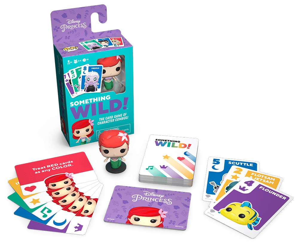من فانكو Funko Signature Games: Something Wild Card Game- The Little Mermaid  أوراق لعب مع مجسمات مصغرة لشخصيات كرتونية
