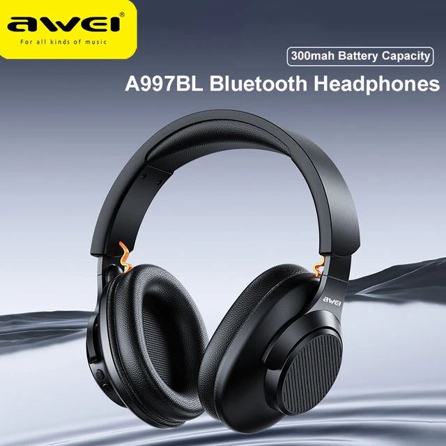 Awei PRO Wireless Headphones Bluetooth Earphones Foldable Gaming - Black
