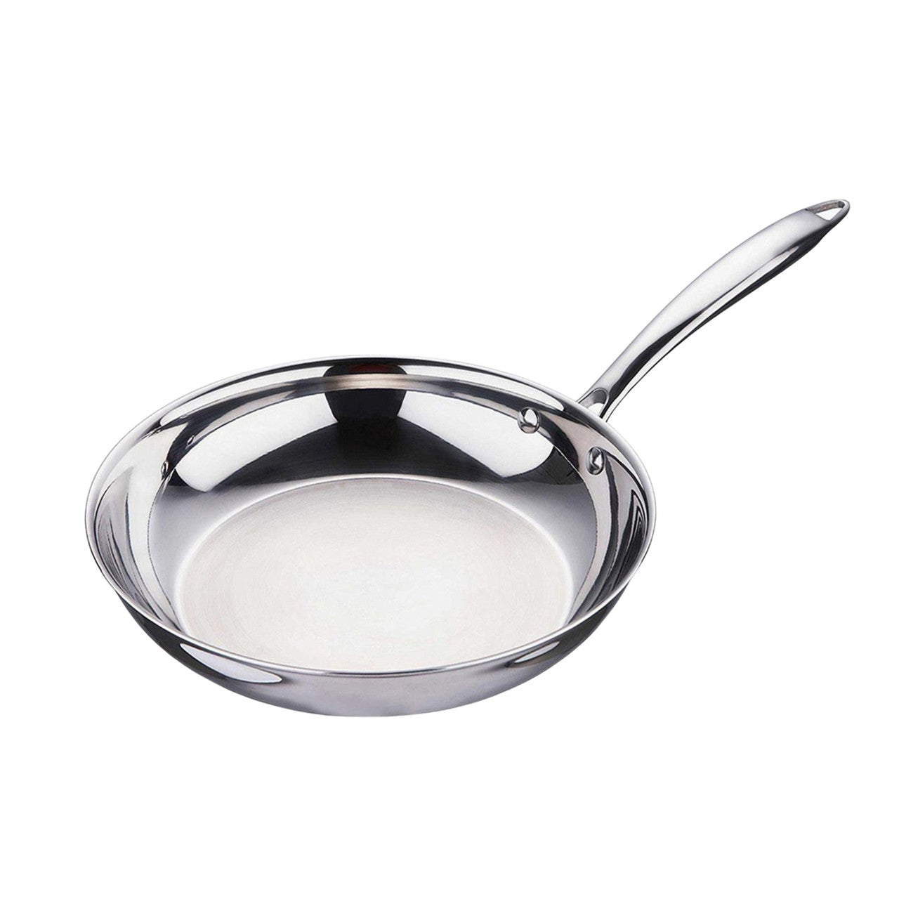 Arshia 24cm Tri-Ply Stainless Steel Frying Pan with Aluminum Core