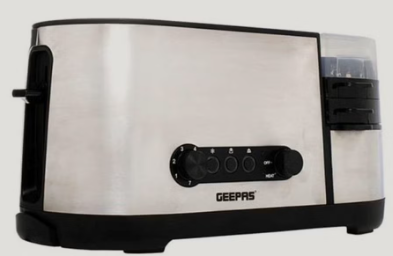 Geepas 5-in-1 Toaster with Egg Boiler & Poachers Stainless Steel Geepas 5-in-1 Toaster with Egg Boiler & Poachers Stainless Steel