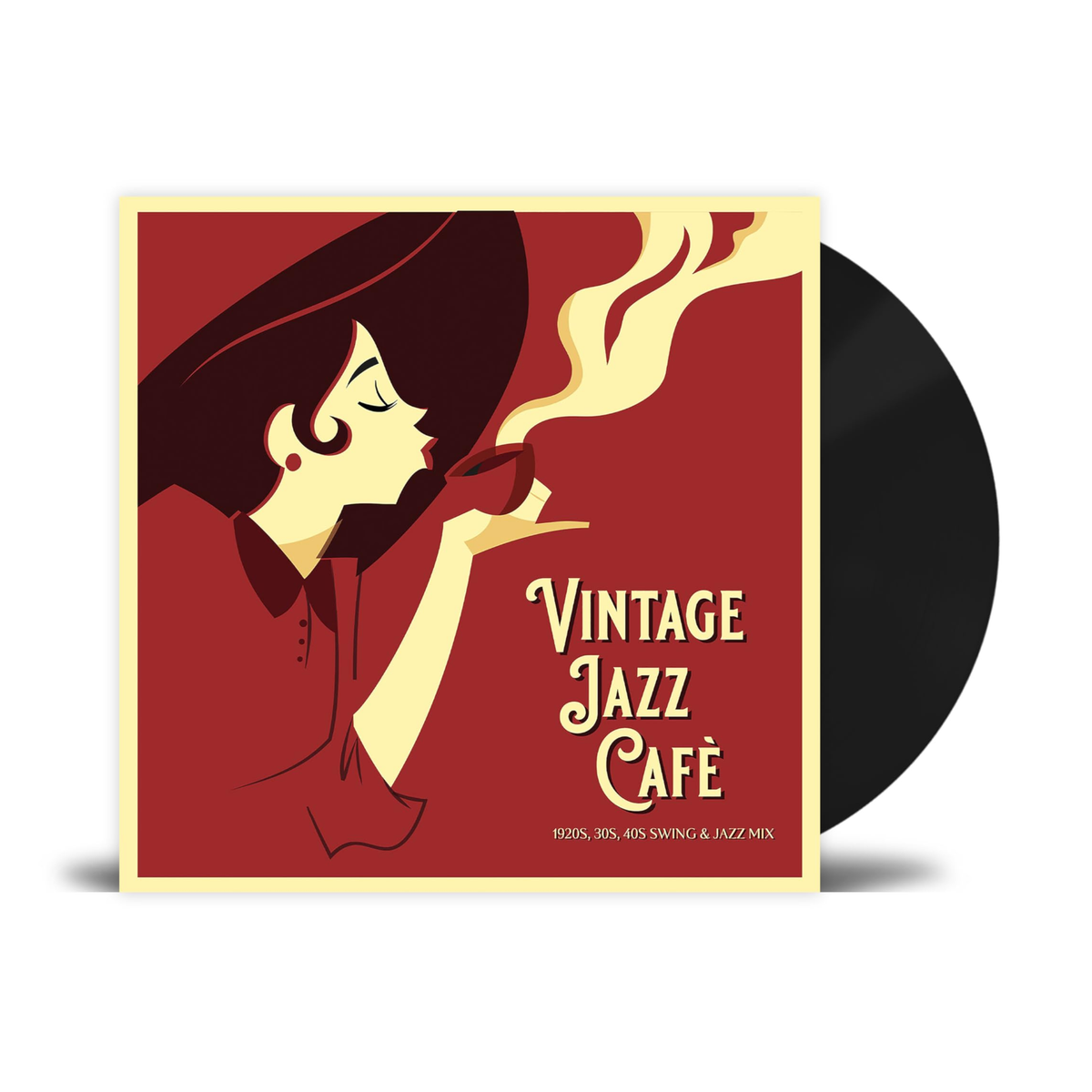 Vintage Jazz Cafe - 1920s,30s,40s Swing & Jazz mix Vinyl Record vinyl record cover