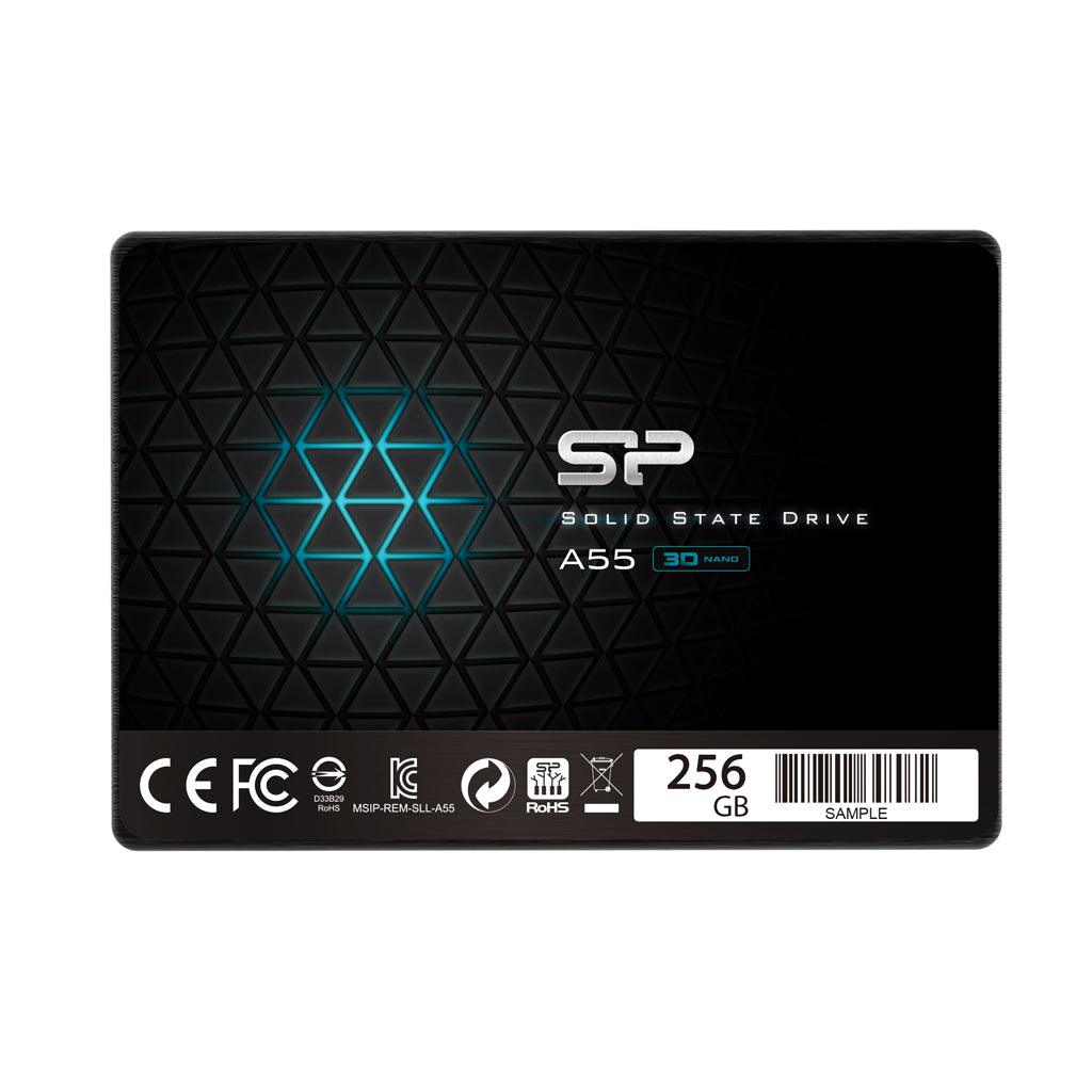 Silicon Power 256GB SSD Slim Design & Reliable Performance - Black