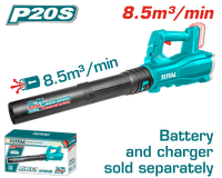 TOTAL Cordless Blower 20V – High-Speed Airflow for Outdoor Cleaning - Battery & Charger Sold Separately (TABLI20323)