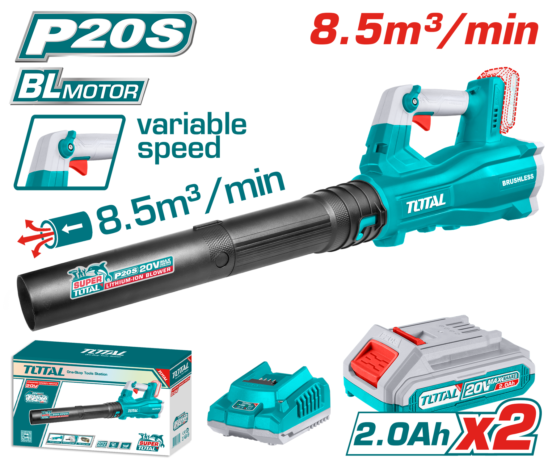 Total Cordless Garden Blower Vacuum – No Battery & Charger (TABLI2003) Total Cordless Garden Blower Vacuum – No Battery & Charger (TABLI2003)