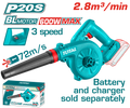 TOTAL 20V Brushless Cordless Blower | 72 m/s | 3 Speeds | Tool Only – No Battery & Charger | TABLI2068
