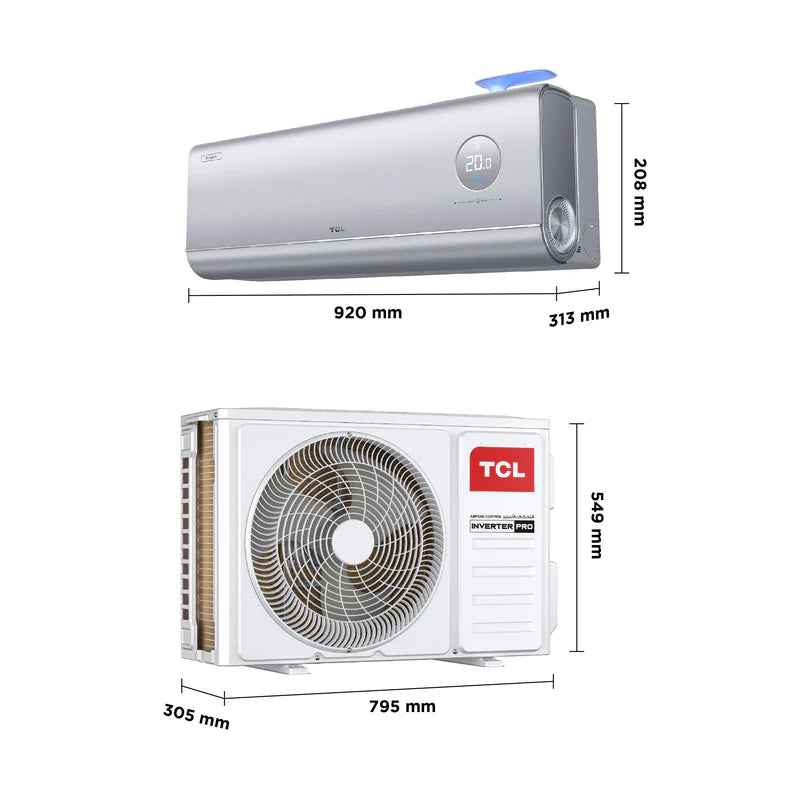 TCL TAC-12CHSD/FCI FreshIN 3.0 Inverter Pro | 1 Ton | 12000 BTU | R32 | Wi-Fi | UV Sterilization