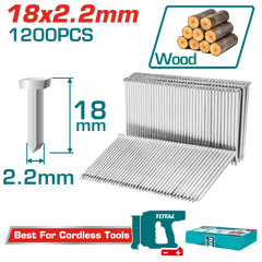 TOTAL Concrete Nails 18mm – 1200pcs, Precision Hardened for Fastening Tools (TAC12018)