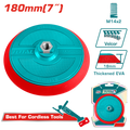 TOTAL Polishing Pad with Flange 180mm | 7" – M14 Velcro Backing Polishing Disc (TAC18051)
